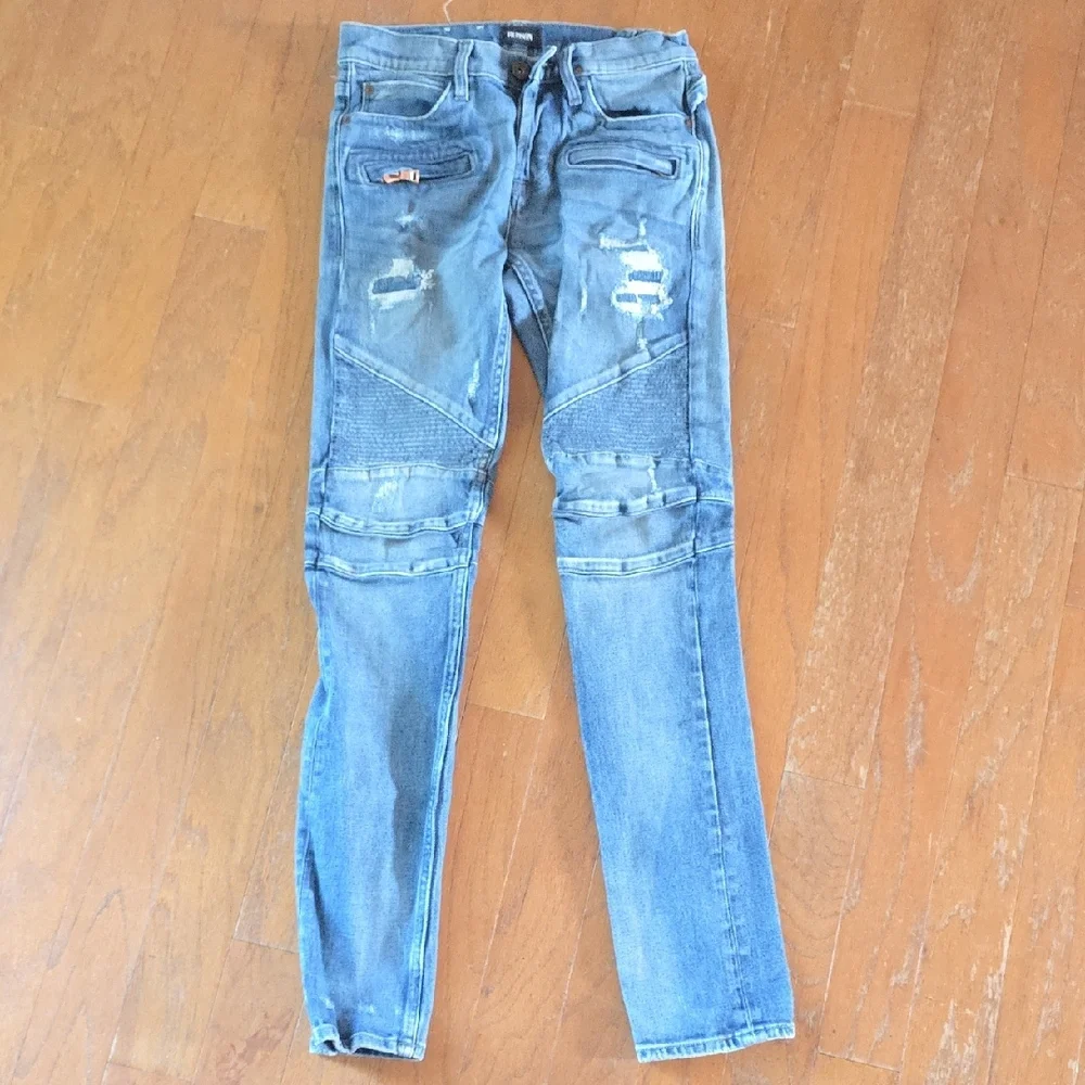 Hudson Jeans Blue Skinny Distressed‎ Denim